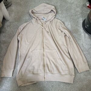 Beige Zip-Up Hoodie princess Polly